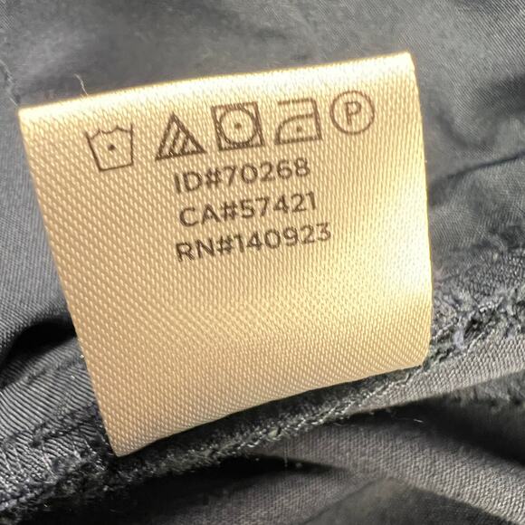 LOFT Julie Straight Dress Chino Trousers Navy Blue Mid Rise 32' Inseam Size 10T - Picture 9 of 11